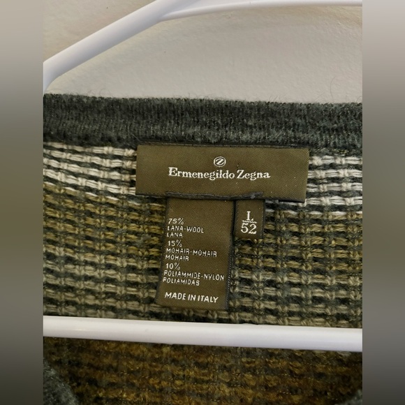 Ermenegildo Zegna Mens Striped Wool Mohair Crew Neck Sweater | Size L/52 - Picture 5 of 5